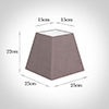 25cm Sloped Square Shade in Dusky Pink Hunstanton Velvet
