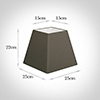25cm Sloped Square Shade in Bark Satin