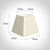 25cm Sloped Square Shade in Cream Satin