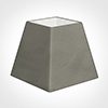 25cm Sloped Square Shade in Pewter Satin