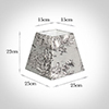 25cm Sloped Square Shade in Grey Pastoral Toile de Jouy-Lamp Base Only