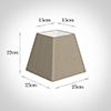 25cm Sloped Square Shade in Limestone Waterford Linen