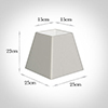 25cm Sloped Square Shade in Off White Waterford Linen
