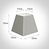 25cm Sloped Square Shade in Soft Grey Waterford Linen