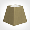 30cm Sloped Square Shade in Dull Gold Faux Silk