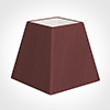 30cm Sloped Square Shade in Old Red Faux Silk