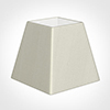 30cm Sloped Square Shade in Pearl Faux Silk