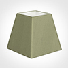 30cm Sloped Square Shade in Pale Green Faux Silk