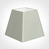 30cm Sloped Square Shade in Soft Grey Faux Silk
