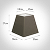 30cm Sloped Square Shade in Bark Satin