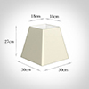 30cm Sloped Square Shade in Cream Satin