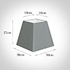 30cm Sloped Square Shade in Blue Waterford Linen