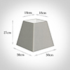 30cm Sloped Square Shade in Soft Grey Waterford Linen