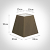 40cm Sloped Square Shade in Bronze Faux Silk
