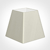 40cm Sloped Square Shade in Pearl Faux Silk