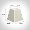 40cm Sloped Square Shade in Pearl Faux Silk