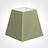 40cm Sloped Square Shade in Pale Green Faux Silk