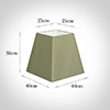 40cm Sloped Square Shade in Pale Green Faux Silk