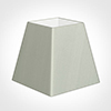 40cm Sloped Square Shade in Soft Grey Faux Silk