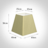 40cm Sloped Square Shade in Wheat Faux Silk