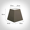 40cm Sloped Square Shade in Bark Satin