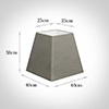 40cm Sloped Square Shade in Pewter Satin