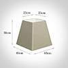 40cm Sloped Square Shade in Pale Smoke Satin -Lamp Base Only