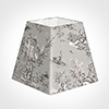 40cm Sloped Square Shade in Grey Pastoral Toile de Jouy-Lamp Base Only