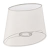 25cm Sloped Oval Shade in Royal Oyster Silk (with Shade Ring)