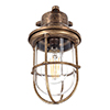 Ceiling Mounted Ship's Light in Antiqued Brass