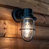 Wall Mounted Ship's Light in Matt Black