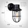 Wall Mounted Ship's Light in Matt Black