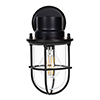 Wall Mounted Ship's Light in Matt Black