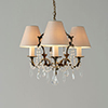 Rococo Pendant Light in Antiqued Brass