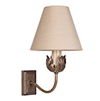 Single Tulip Wall Light in Antiqued Brass