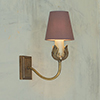 Single Tulip Wall Light in Antiqued Brass