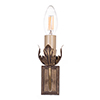 Single Tulip Wall Light in Antiqued Brass