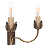 Double Tulip Wall Light in Antiqued Brass