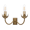 Double Tulip Wall Light in Old Gold