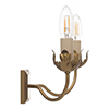 Double Tulip Wall Light in Old Gold