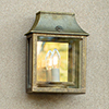 Peacock Lantern in Antiqued Brass