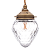 Orfila Crystal Pendant Light in Antiqued Brass