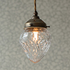 Orfila Crystal Pendant Light in Antiqued Brass