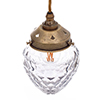 Orfila Crystal Pendant Light in Antiqued Brass