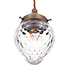 Orfila Crystal Pendant Light in Antiqued Brass