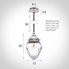 Orfila Crystal Pendant Light in Nickel