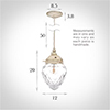 Orfila Crystal Pendant Light in Old Ivory