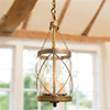 Belford Lantern in Antiqued Brass