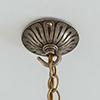 Embossed Ceiling Hook in Antiqued Brass