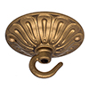 Embossed Ceiling Hook in Old Gold